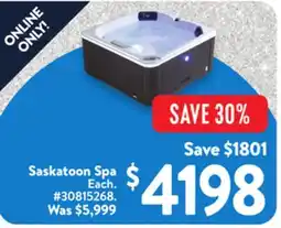 Walmart Saskatoon Spa offer