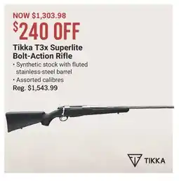 Cabela's Tikka T3x Superlite Bolt-Action Rifle offer