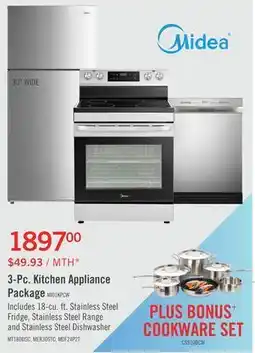 The Brick Midea 3-Piece Kitchen Appliance Package offer