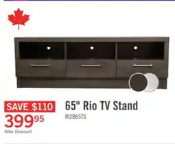 The Brick Rio 65 Modern TV Stand with Storage and Cable Management for TVs up to 75- Brown offer