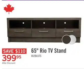 The Brick Rio 65 Modern TV Stand with Storage and Cable Management for TVs up to 75- Brown offer