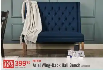 The Brick Ariel 30.5 Wing Back Hall Bench - Blue offer