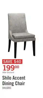 The Brick Shilo Dining Chair with Linen-Look Fabric, Wood - Grey offer