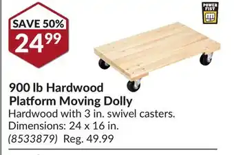 Princess Auto 900 lb Hardwood Platform Moving Dolly offer