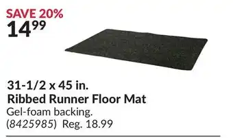 Princess Auto 31-1/2 x 45 in. Ribbed Runner Floor Mat offer