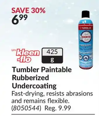 Princess Auto Tumbler Paintable Rubberized Undercoating offer