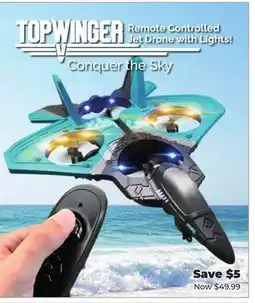 Showcase Topwinger Remote Controlled Jet Drone offer