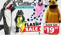 Showcase COZY CUDDLER ANIMAL ONESIES offer