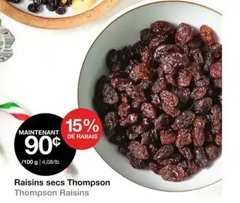 Bulk Barn Raisins secs Thompson offer