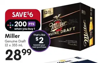 Sobeys Miller Genuine Draft offer