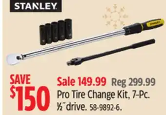 Canadian Tire Stanley Pro Tire Change Kit, 7-Pc offer