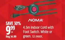 Canadian Tire NOMA 4.5m Indoor Cord with Foot Switch offer
