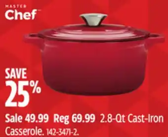 Canadian Tire Master Chef 2.8-Qt Cast-Iron Casserole offer