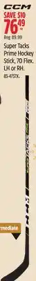 Canadian Tire CCM Super Tacks Prime Hockey Stick, 70 Flex offer