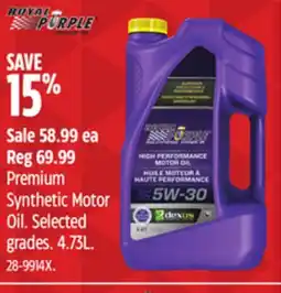 Canadian Tire Royal Purple Premium Synthetic Motor Oil offer