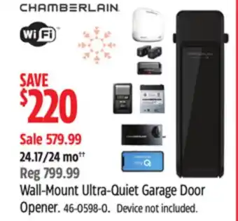 Canadian Tire Chamberlain Wall-Mount Ultra-Quiet Garage Door Opener offer