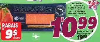 IGA VASCO & CO FROZEN SMOKED ATLANTIC SALMON offer