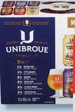 IGA UNIBROUE MIXTE BEER offer