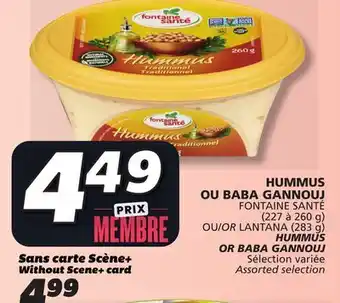 IGA FONTAINE SANTÉ HUMMUS OR BABA GANNOUJ offer