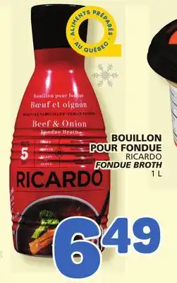 Marché Bonichoix RICARDO FONDUE BROTH offer