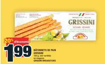 Super C BÂTONNETS DE PAIN GRISSINI | GRISSINI BREADSTICKS offer