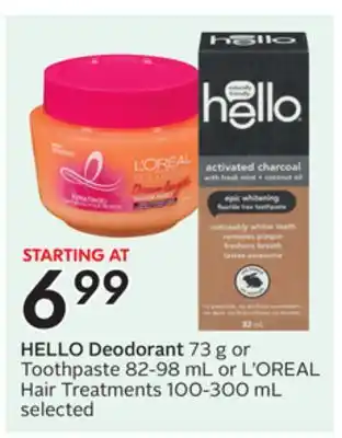 Sobeys HELLO Deodorant offer