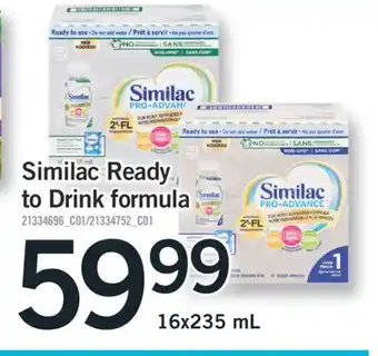 Fortinos Similac Ready to Drink formula, 16x235 mL offer