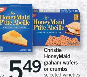 Fortinos Christie HoneyMaid graham wafers or crumbs, 400 g offer