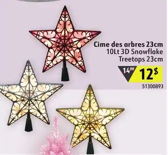 Sushi Shop 10Lt 3D Snowflake Treetops 23cm offer