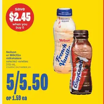 Wholesale Club MILKSHAKES, 310 mL offer