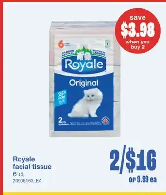 Wholesale Club FACIAL TISSUE, 6 ct offer