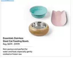 Petvalu Essentials Stainless Steel Cat Feeding Bowls offer