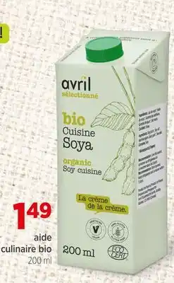 Avril aide culinaire bio offer
