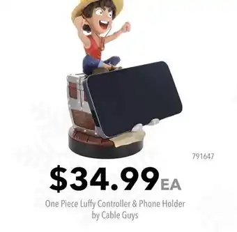 GameStop One Piece Luffy Controller & Phone Holder by Cable Guys offer