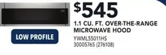 RONA WHIRLPOOL 1.1 CU. FT. OVER-THE-RANGE MICROWAVE HOOD offer