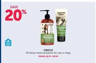 Mondou CROCX All hemp-based products for cats or dogs offer