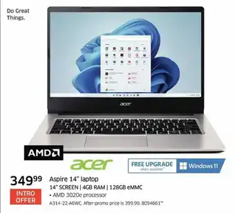 The Source Aspire 14" laptop offer