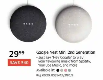 The Source Google nest mini 2nd generation offer
