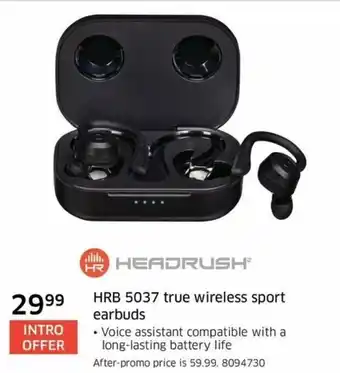 The Source HRB 5037 true wireless sport earbuds offer