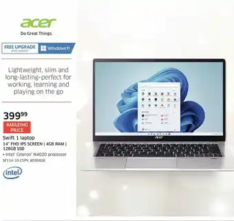 The Source Swift 1 laptop 14" offer