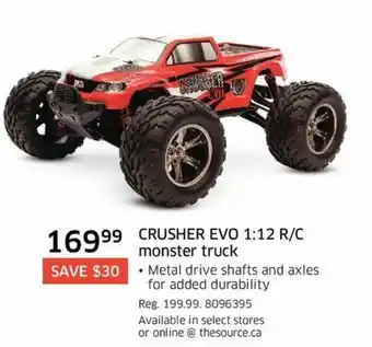 The Source CRUSHER EVO 1:12 R/C monster truck offer