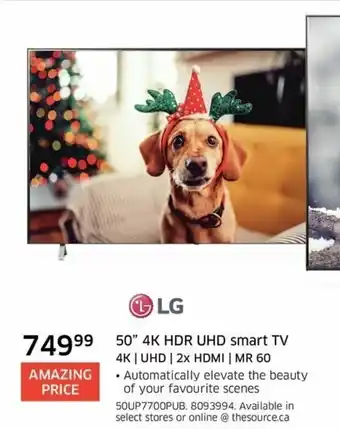 The Source 50" 4K HDR UHD smart TV 4K offer