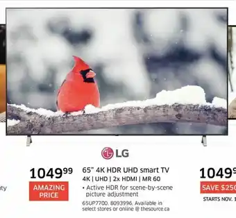 The Source 65" 4K HDR UHD smart TV 4K offer