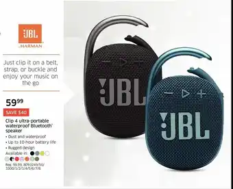 The Source Clip 4 ultra-portable waterproof bluetooth speaker offer