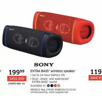The Source EXTRA BASS" wireless speaker offer