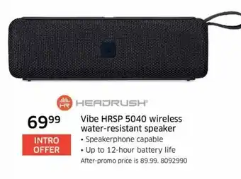 The Source Vibe HRSP 5040 wireless water-resistant speaker offer
