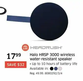 The Source Halo HRSP 3000 wireless water-resistant speaker offer
