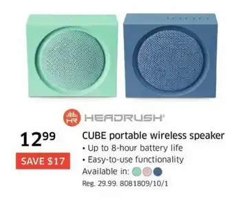 The Source CUBE portable wireless speaker offer