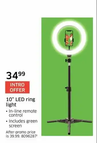 The Source 10" LED ring light offer