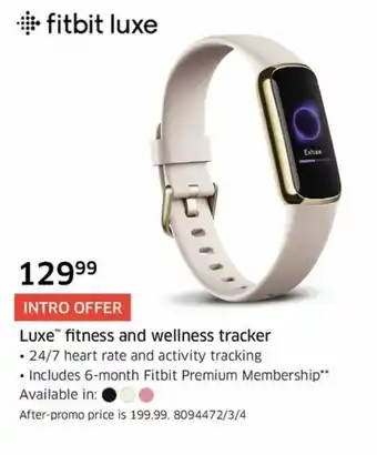 The Source Luxe fitness and wellness tracker offer